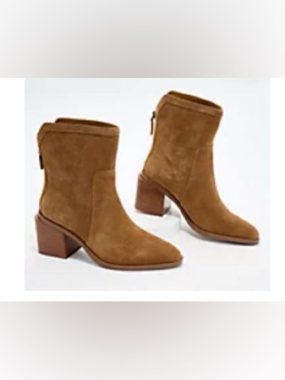 Vince Camuto Brown Suede Pointed Toe Ankle Boots 7.5 Wide
